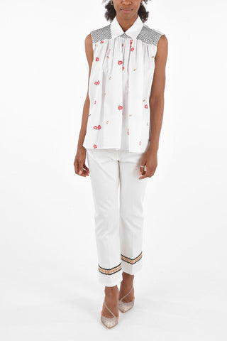 bootcut jeans with embroidered hem