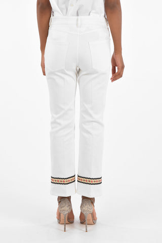 bootcut jeans with embroidered hem