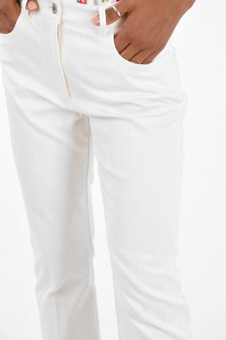 bootcut jeans with embroidered hem