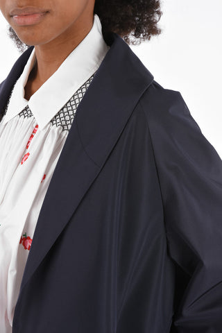 silk Faille Oversizeed chesterfield coat