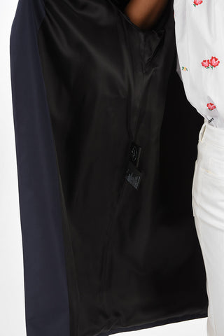 silk Faille Oversizeed chesterfield coat