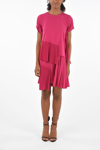 Accordion mini asymmetric dress