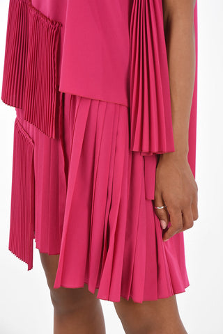 Accordion mini asymmetric dress