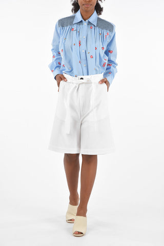 Shorts a vita alta con cintura