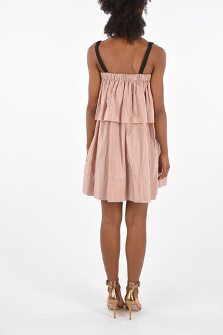 Layered dress with removable shoulder strap