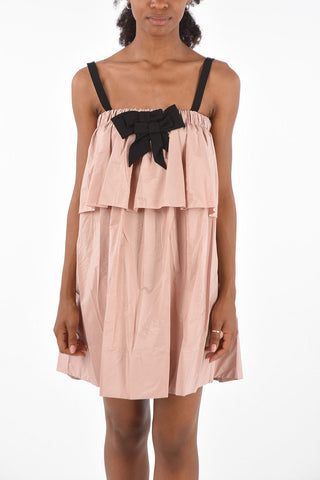 Layered dress with removable shoulder strap