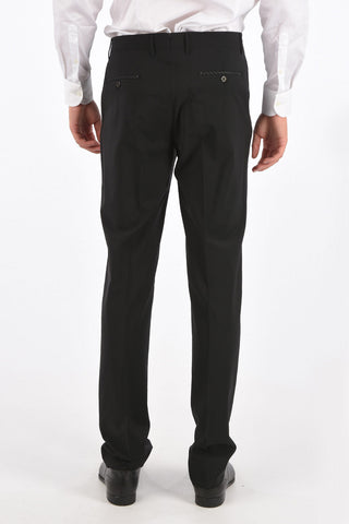 stretch wool ACADEMY belt loops trousers