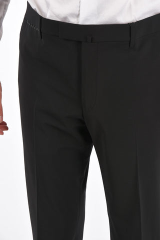 stretch wool ACADEMY belt loops trousers