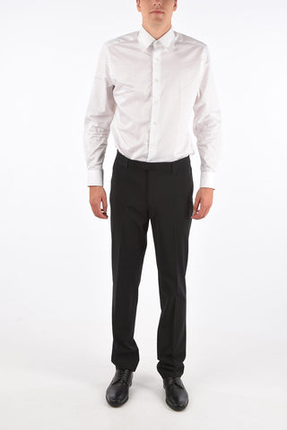 stretch wool ACADEMY belt loops trousers