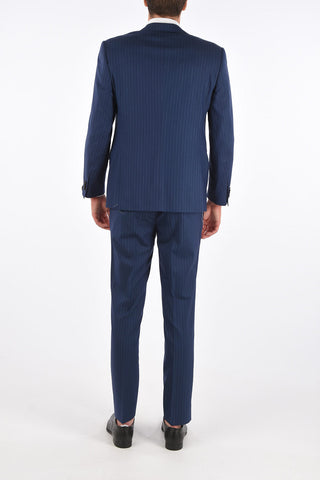 pinstriped ACADEMY side vents notch lapel 2-button suit drop 7R