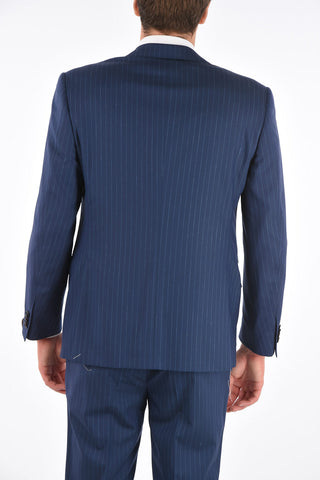 pinstriped ACADEMY side vents notch lapel 2-button suit drop 7R