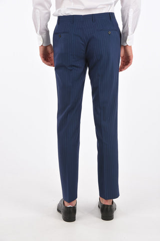 pinstriped ACADEMY side vents notch lapel 2-button suit drop 7R