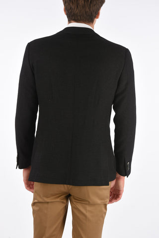 side vents peak lapel double-breasted ACADEMY SOFT blazer drop 7R
