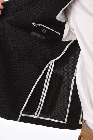 side vents peak lapel double-breasted ACADEMY SOFT blazer drop 7R