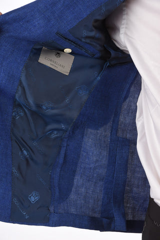 flax SARTORIA side vents notch lapel 3-button blazer