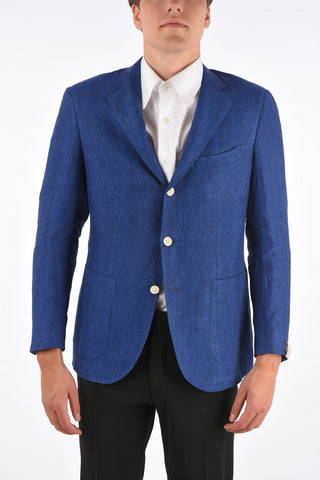 flax SARTORIA side vents notch lapel 3-button blazer