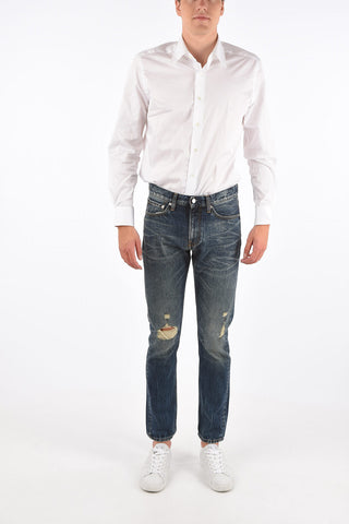 CK JEANS Distressed MODERN CLASSICS slim fit jeans 16cm