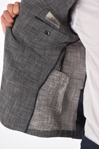 CC COLLECTION  giacca a 2 bottoni RESET drop 8R due spacchi revers classico