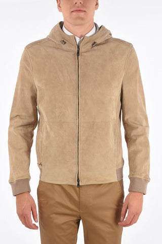 ID Suede Leather DE 1927 outerwear with hood