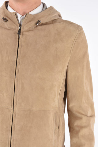 ID Suede Leather DE 1927 outerwear with hood