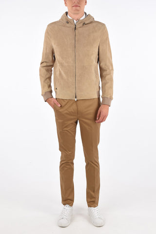 ID Suede Leather DE 1927 outerwear with hood