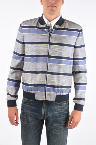 ID striped silk IDENTITY bomber