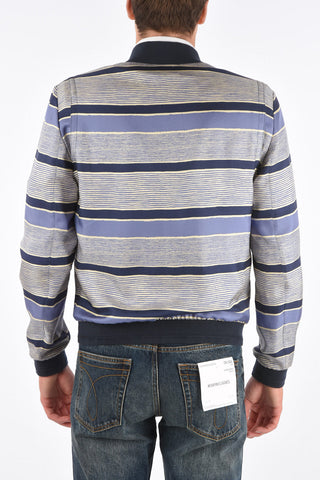 ID striped silk IDENTITY bomber