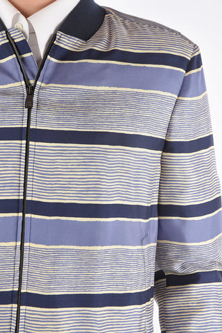 ID striped silk IDENTITY bomber