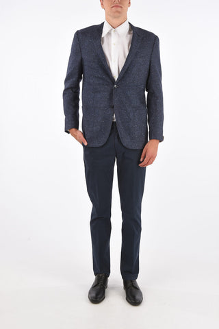 silk and cashmere GATE center vent notch lapel 2-button blazer drop 7R