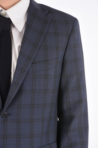 CC COLLECTION virgin wool RIGHT side vents notch lapel 2-button suit drop 6R