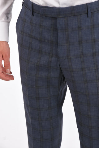 CC COLLECTION virgin wool RIGHT side vents notch lapel 2-button suit drop 6R