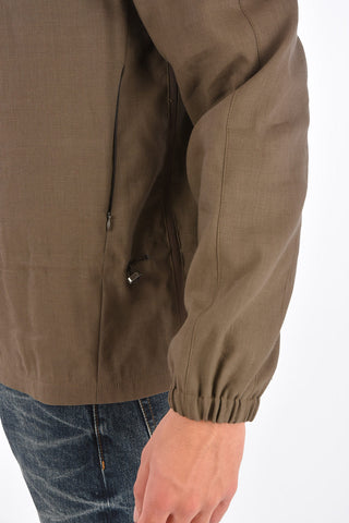 ID anorak IDENTITY in lana vergine e in lino con cappuccio