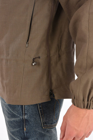 ID anorak IDENTITY in lana vergine e in lino con cappuccio