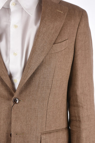 CC COLLECTION flax RETAILORED side vents notch lapel 2-button blazer drop 7R