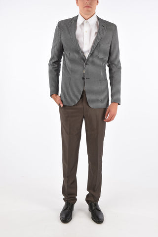 CC COLLECTION  stretch cotton REWARD side vents notch lapel 2-button blazer drop 7R