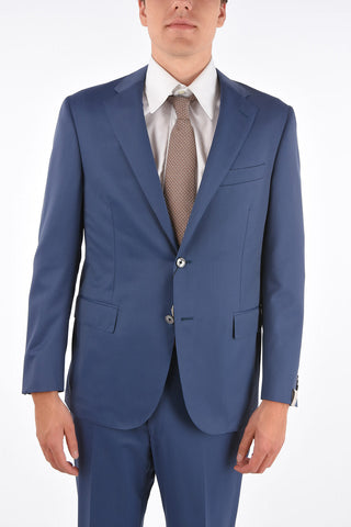 virgin wool LEADER SOFT side vents notch lapel 2-button suit drop 7R