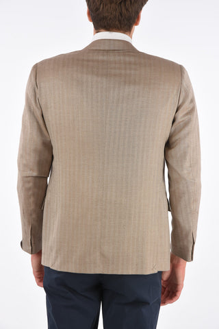 silk and cashmere SARTORIA side vents 2-button blazer drop 7R