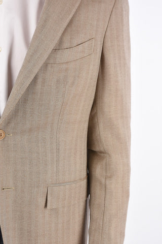 silk and cashmere SARTORIA side vents 2-button blazer drop 7R