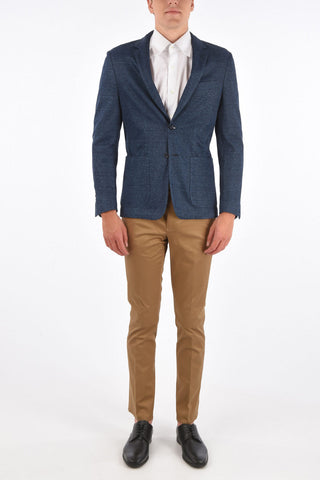 ID side vents notch lapel 2-button blazer drop 7R