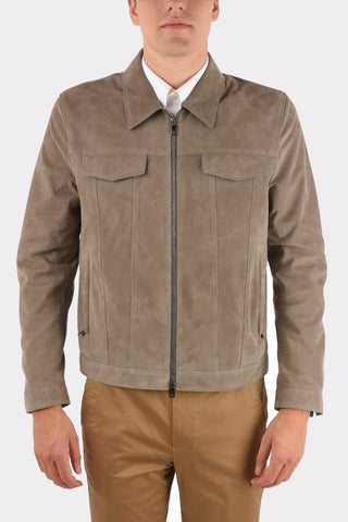 ID suede leather blouson