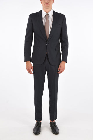 CC COLLECTION silk and virgin wool CERIM.RESET side vents 1-button suit drop 8R