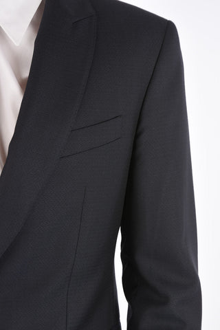 CC COLLECTION silk and virgin wool CERIM.RESET side vents 1-button suit drop 8R