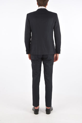 CC COLLECTION silk and virgin wool CERIM.RESET side vents 1-button suit drop 8R