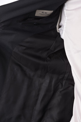 CC COLLECTION silk and virgin wool CERIM.RESET side vents 1-button suit drop 8R