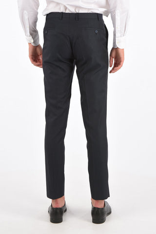 CC COLLECTION silk and virgin wool CERIM.RESET side vents 1-button suit drop 8R