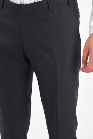 CC COLLECTION silk and virgin wool CERIM.RESET side vents 1-button suit drop 8R