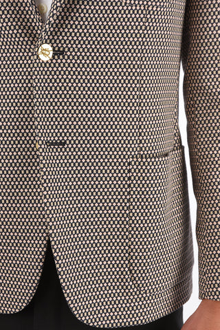CC COLLECTION stretch cotton REWARD side vents notch lapel 2-button blazer drop 7R