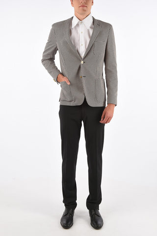 CC COLLECTION stretch cotton REWARD side vents notch lapel 2-button blazer drop 7R