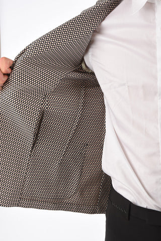CC COLLECTION stretch cotton REWARD side vents notch lapel 2-button blazer drop 7R