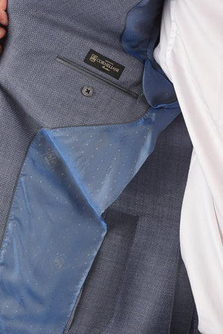 silk and virgin wool side vents 2-button blazer drop 7R